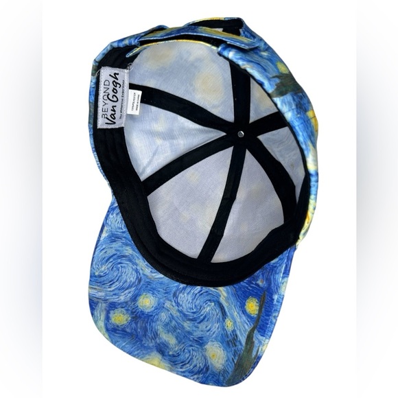 Beyond Van Gogh Starry Night Hat Baseball Cap Adult Adjustable Blue Artist Art - Picture 6 of 7